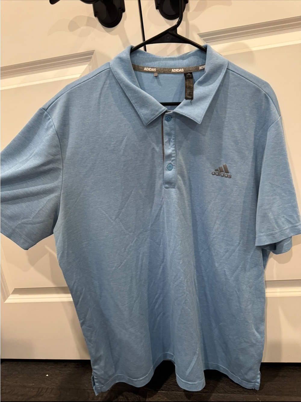 adidas Men’s Sky Blue Short Sleeve Polo